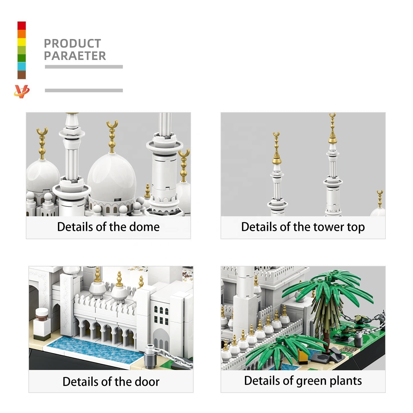 Sheikh Zayed Grand Mosque Building Blocks Set | 1463 PCS | 7.50 lb