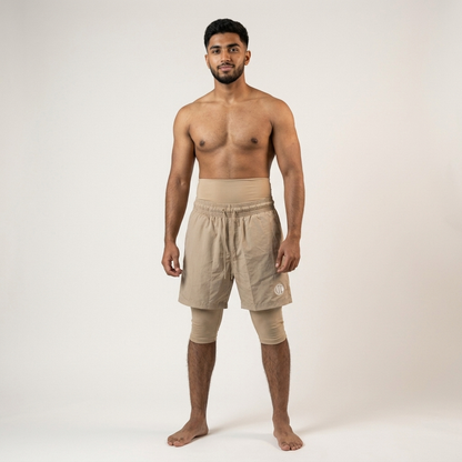 Awrah Cover Shorts - Beige