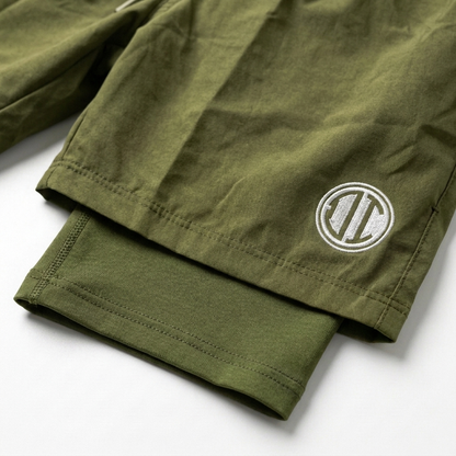 Awrah Cover Shorts - Olive Green