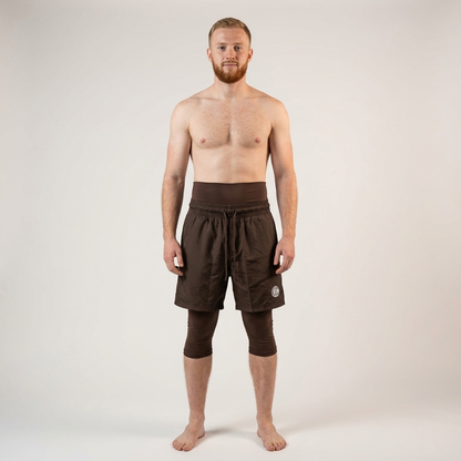 Awrah Cover Shorts - Brown