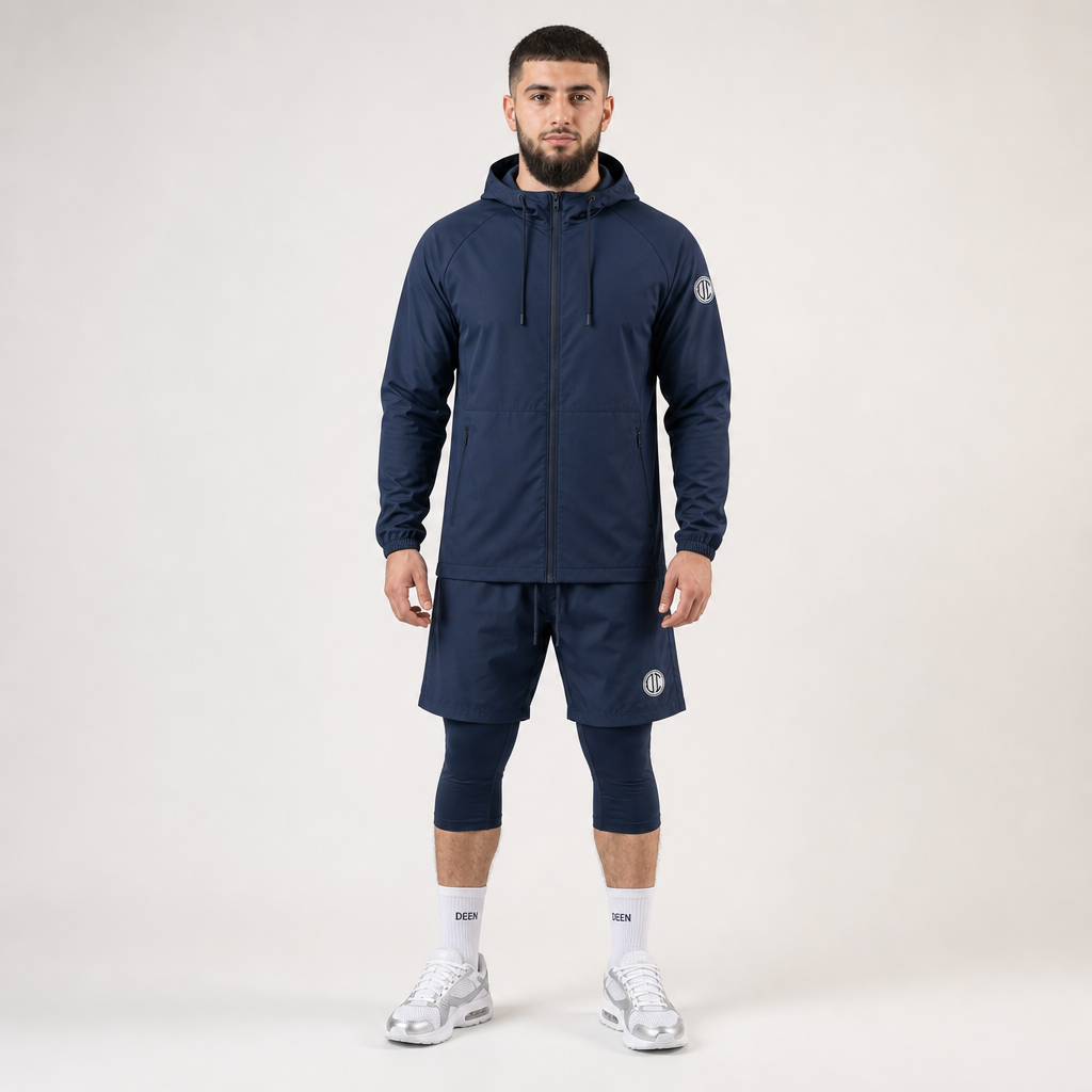 Halal Performance Windbreaker - Navy Blue