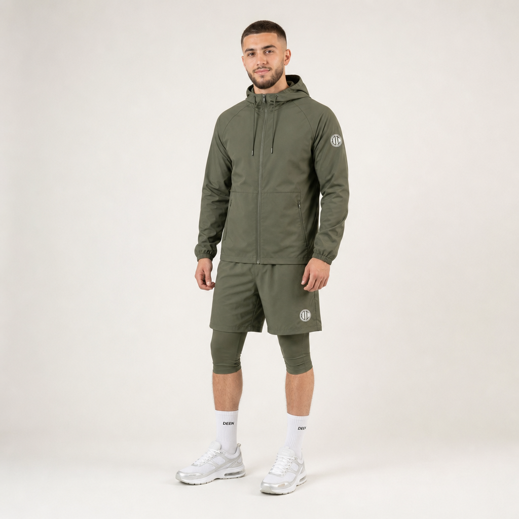 Halal Performance Windbreaker - Olive Green