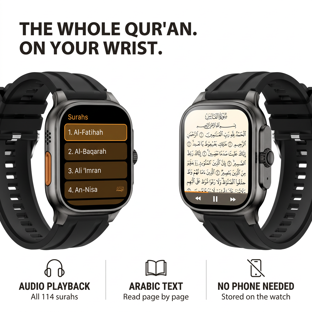 Smart Zikr Watch – Quran, Prayer Times & Qibla