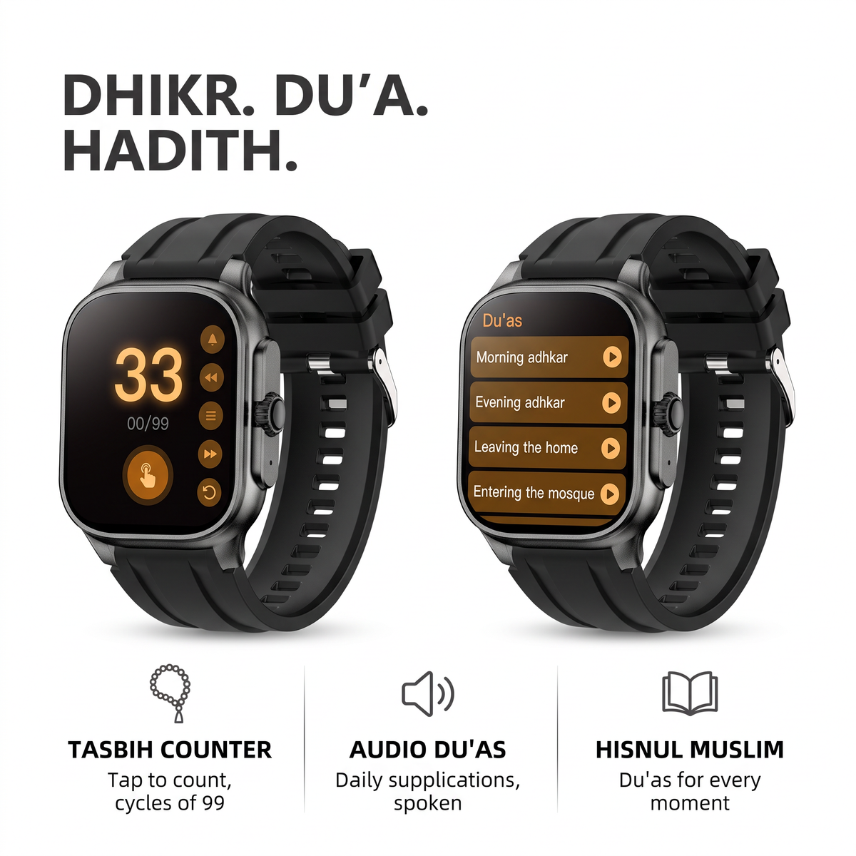 Smart Zikr Watch – Quran, Prayer Times & Qibla