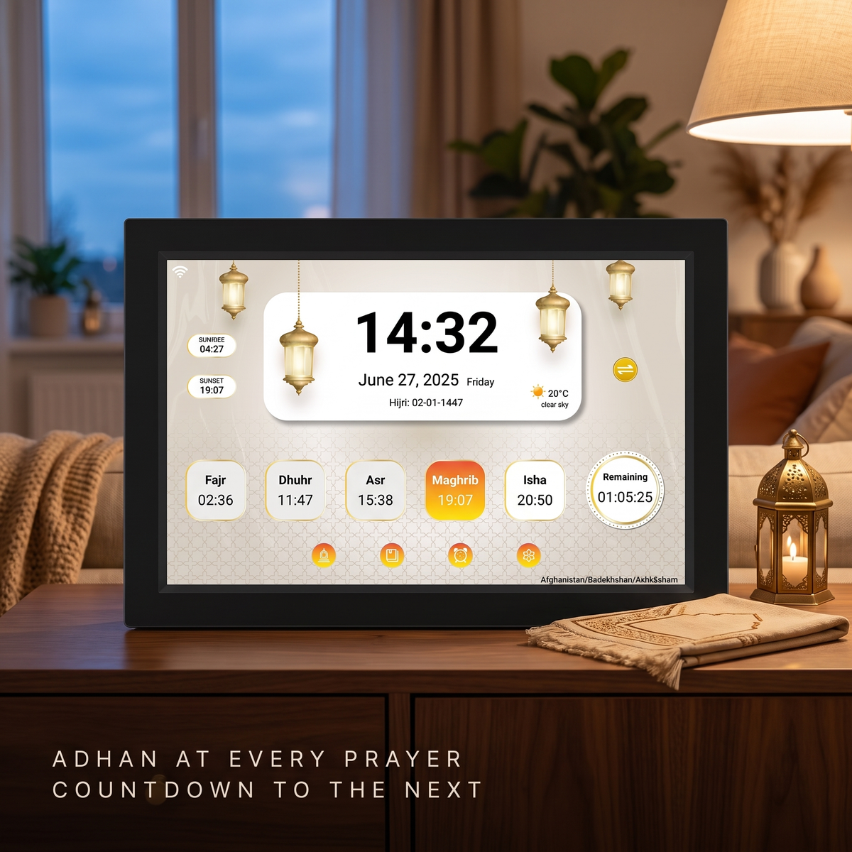 Smart Azan Clock - Prayer Times & Quran Player
