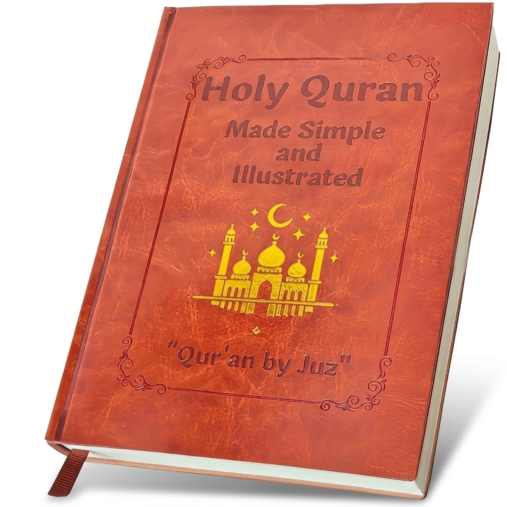 Holy Quran Made Simple and Illustrated – gold foil cover